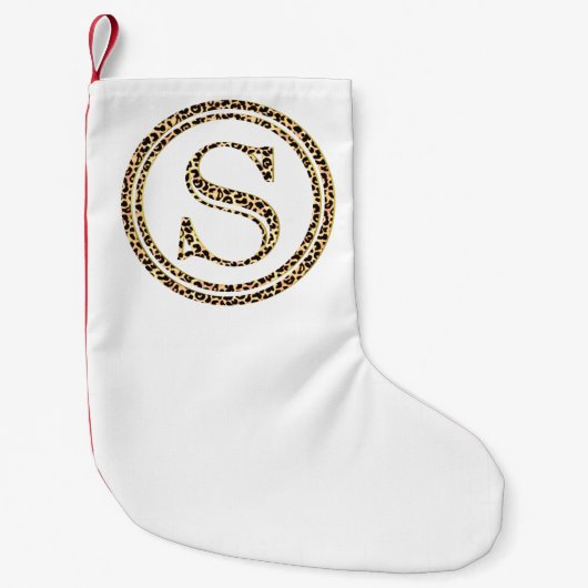 ヒョウS スモールクリスマスストッキング (正面)