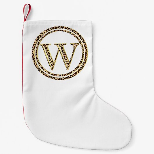 ヒョウW スモールクリスマスストッキング (正面)