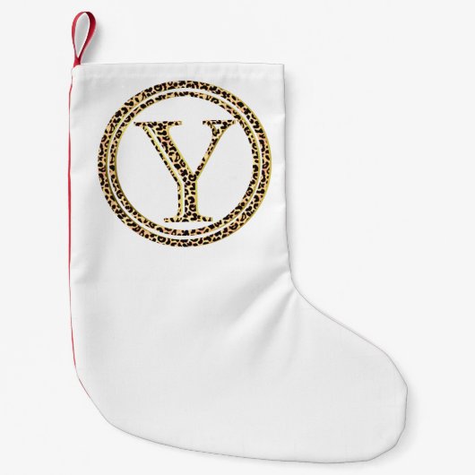 ヒョウY スモールクリスマスストッキング (正面)