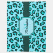 ヒョーパード印刷 フリースブランケット (正面)