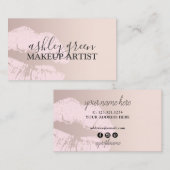 ヒヨエレガントコピンクのバラ金ゴールドの唇がアーティストを作る  名刺 (正面/裏面)