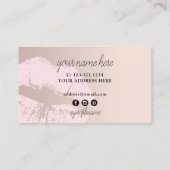 ヒヨエレガントコピンクのバラ金ゴールドの唇がアーティストを作る  名刺 (裏面)