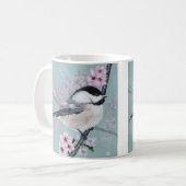 ヒヨドリと桜 コーヒーマグカップ (正面左)