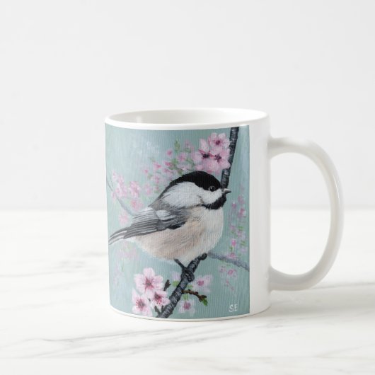 ヒヨドリと桜 コーヒーマグカップ (右)