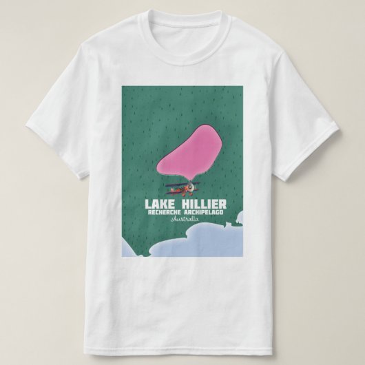 ヒライア湖のオーストラリア地図 Tシャツ (デザイン正面)