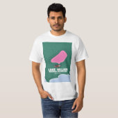 ヒライア湖のオーストラリア地図 Tシャツ (正面フル)