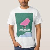 ヒライア湖のオーストラリア地図 Tシャツ (正面)