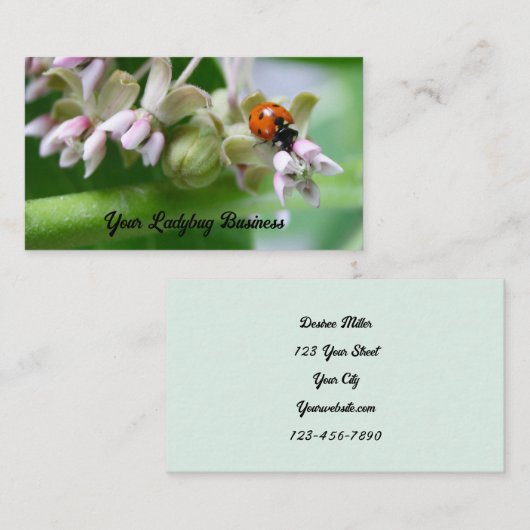 ヒラメの花の緑 名刺 (正面/裏面)