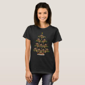 ヒラメ クリスマス サンタ イルミネーション Tシャツ (正面フル)