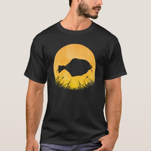 ヒラメ 簡単 ハロウィン 衣装 食品 魚 月 コスト Tシャツ (正面)