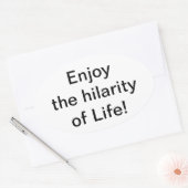 ヒラリティライフ楽しむハンカマーアルツンクハウスジョイフ 楕円形シール (封筒)