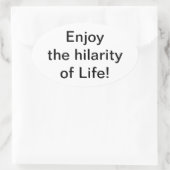 ヒラリティライフ楽しむハンカマーアルツンクハウスジョイフ 楕円形シール (バッグ)