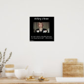 ヒラリーおもしろいクリントン髪型引用文ポスター ポスター (キッチン)