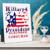 ヒラリーがアメリカ大統領に - 私たちは一緒ならもっと強い フォトプラーク (側面)