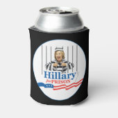ヒラリーが刑務所に！刑務所の囚人を監禁する 缶クーラー (缶裏面)