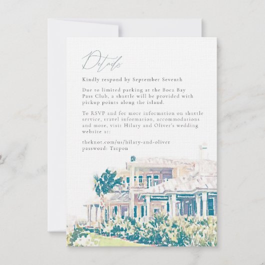 ヒラリーとオリバーの週末詳細決勝 招待状 (正面)