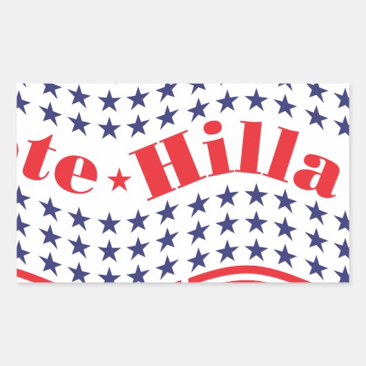 ヒラリーに投票する 長方形シール (正面)
