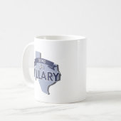 ヒラリーのためのテキサス州- .PNG コーヒーマグカップ (正面左)