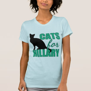 ヒラリーのための猫 Tシャツ