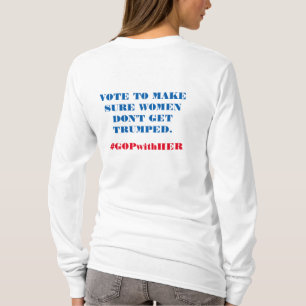 ヒラリーのための長袖のTシャツの共和党の女性 Tシャツ