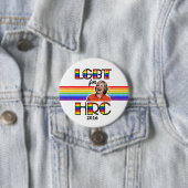 ヒラリーのためのLGBT 缶バッジ (インサイチュ)