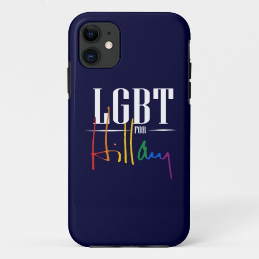 ヒラリーのためのLGBT Case-Mate iPhoneケース (裏面)