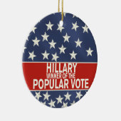 ヒラリーの一般投票の勝者! セラミックオーナメント (右)