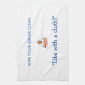 ヒラリーの布-あなたのサーバーをきれい拭いて下さい! キッチンタオル (縦)