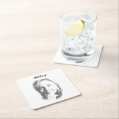 ヒラリーの正方形のコースター スクエアペーパーコースター (インサイチュ)