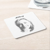 ヒラリーの正方形のコースター スクエアペーパーコースター (アングル)