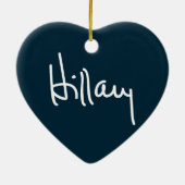 ヒラリーの署名の陶磁器のオーナメント セラミックオーナメント (裏面)