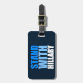 ヒラリーの青が付いている立場 ラゲッジタグ (正面縦)