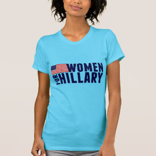 ヒラリーの青のための女性 Tシャツ