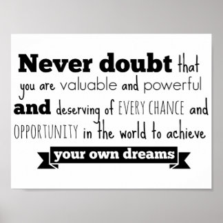 ヒラリーインスパイア・クリントン演説引用文ポスター ポスター