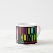 ヒラリーカラフル・クリントン2016年マグカップ エスプレッソカップ (正面右)