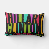 ヒラリーカラフル・クリントン2016装飾用クッション ランバークッション (裏面)