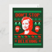 ヒラリーストップス信じ- シーズンポストカード (正面/裏面)