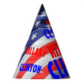 ヒラリーランニング・クリントン米州旗 パーティーハット (左)