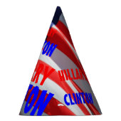 ヒラリーランニング・クリントン米州旗 パーティーハット (右)