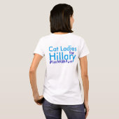 ヒラリー基本的なTの#ImWithPurrのための猫の女性 Tシャツ (裏面フル)