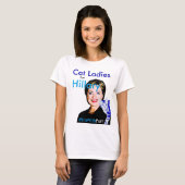 ヒラリー基本的なTの#ImWithPurrのための猫の女性 Tシャツ (正面フル)