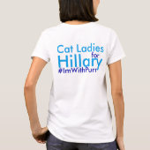 ヒラリー基本的なTの#ImWithPurrのための猫の女性 Tシャツ (裏面)