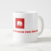 ヒラリー大マグカップのための共和党の女性 ジャンボコーヒーマグカップ (正面右)