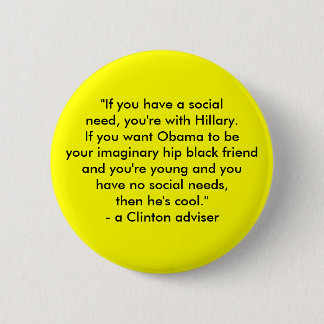 ヒラリー対オバマ 缶バッジ