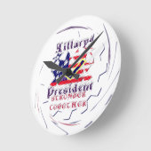 ヒラリー米国のより強い一緒に私のための投票は司会します ラウンド壁時計 (傾斜)