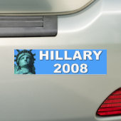 ヒラリー2008年 バンパーステッカー (車上)