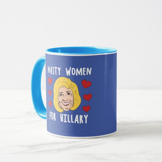 ヒラリー2016年のための扱いにくい女性 -- 大統領の選んで下さい マグカップ (正面左)
