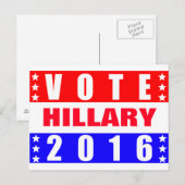 ヒラリー2016年選挙大統領の投票 ポストカード (正面/裏面)