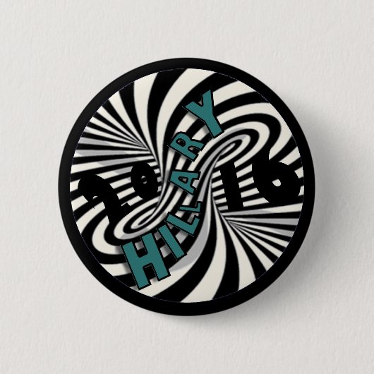 ヒラリー2016年 缶バッジ (正面)