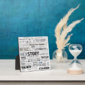 ヒラリー2016歴史的なヘッドラインのコラージュ フォトプラーク (インサイチュ)